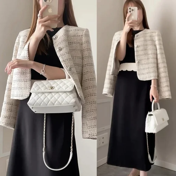 Zara Textured Tweed Blazer Size S - Picture 3 of 16